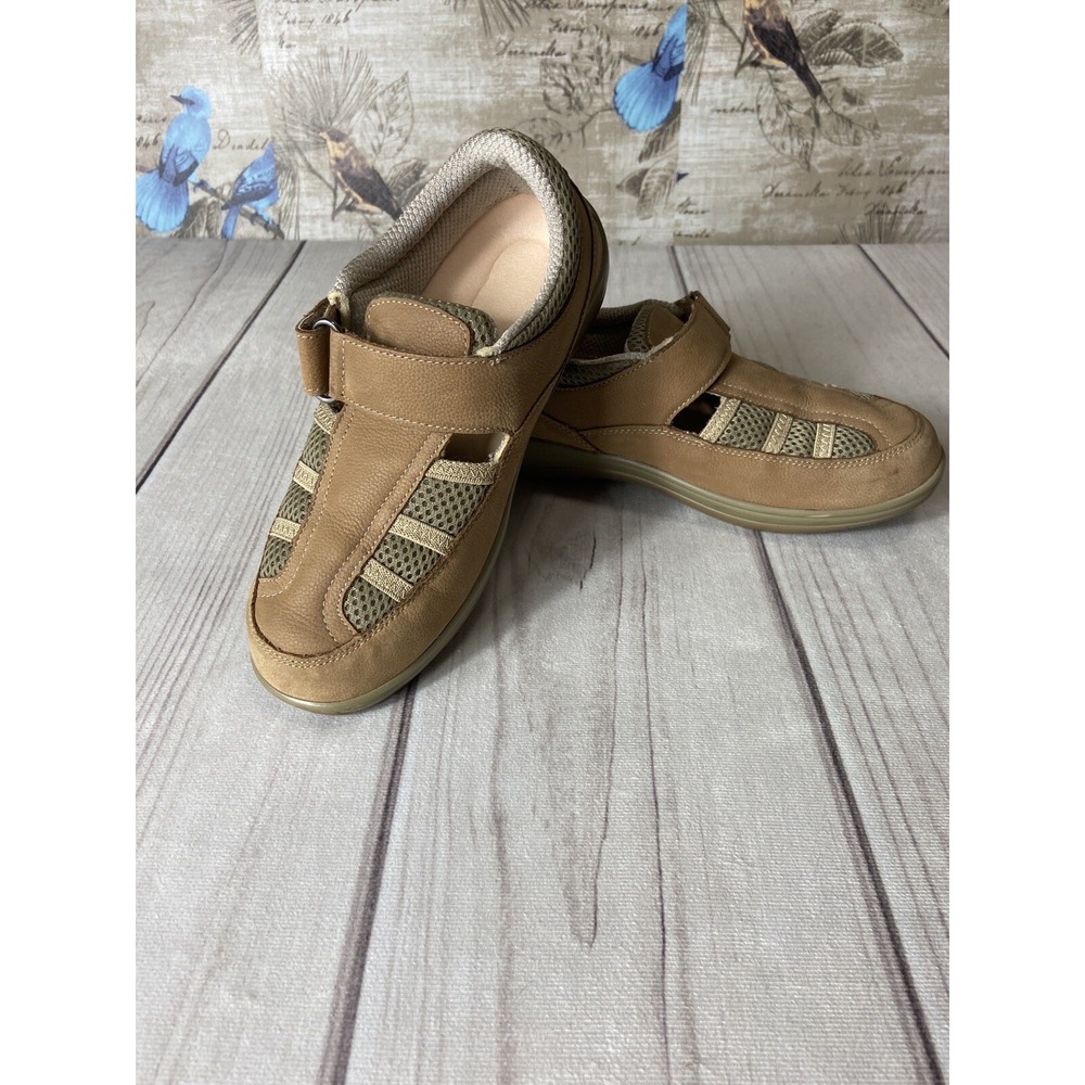 Orthofeet Womens Sarasota Beach Tan Sandal Shoes Size 7 B